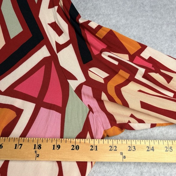 Big Dart Top Women's US 16 UK 20 Geometric/Abstract Button Down Long Sleeve - Picture 6 of 10